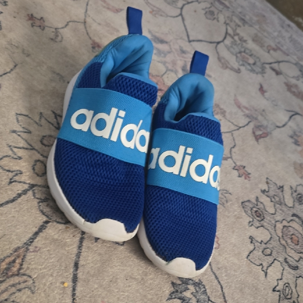 adidas Kids Royal Blue Slip-On Sneakers with White Sole